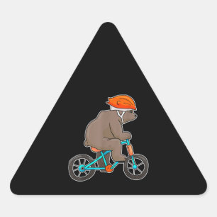 Sticker Triangulaire ours sur vélo vélo vélo ours vélo