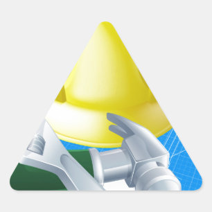 Sticker Triangulaire Outils et modèle de casque antichoc