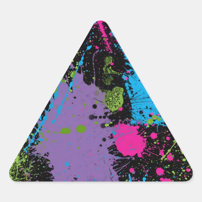 Sticker Triangulaire Paint Splater (Devant)