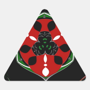 Sticker Triangulaire "Paix : avec emblème de bouclier" Impression d'art