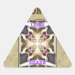 Sticker Triangulaire Paix Recherchée, Amour et Inspiration : Diffuser H