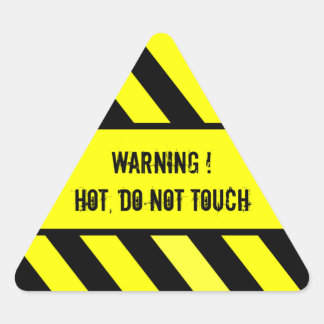 Sticker Triangulaire panneau d'avertissement, HOT