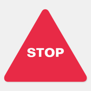 Sticker Triangulaire panneau stop