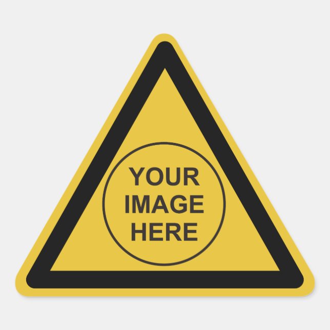 Sticker Triangulaire Panneau triangle d'avertissement personnalisé (Devant)