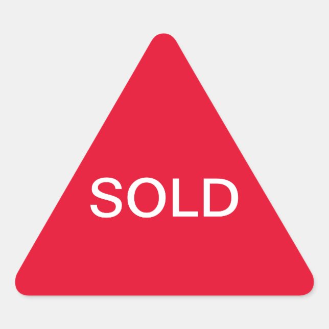Sticker Triangulaire panneau vendu (Devant)