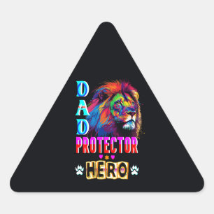 Sticker Triangulaire Papa Protector Hero