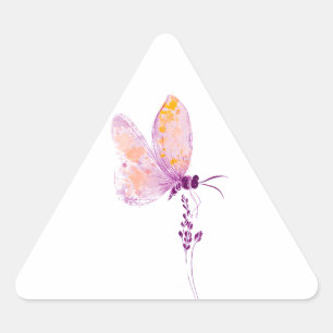 Sticker Triangulaire Papillon pourpre