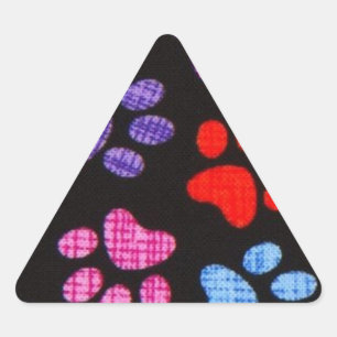 Sticker Triangulaire Paquets multicolores