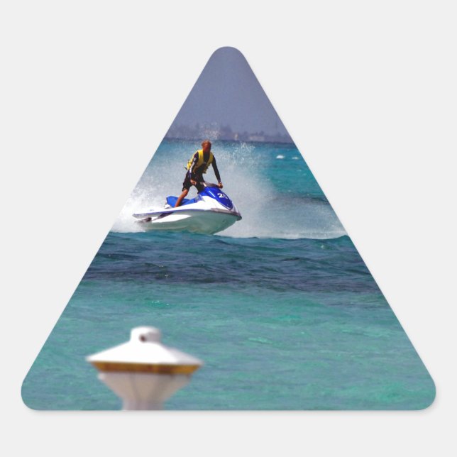 Sticker Triangulaire Paradis du Jet Ski (Devant)