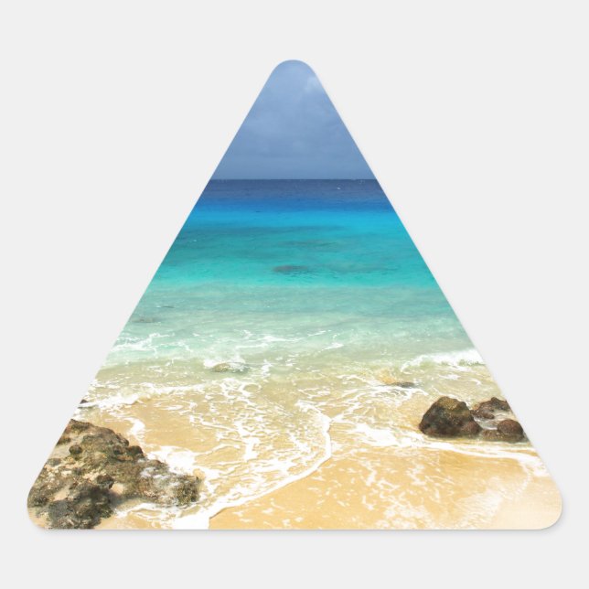 Sticker Triangulaire Paradise tropical (Devant)