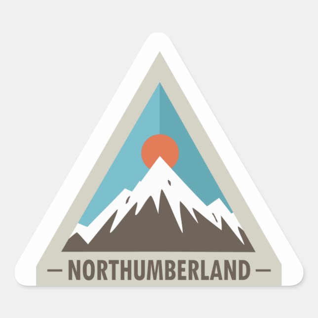 Sticker Triangulaire Parc national de Northumberland (Devant)