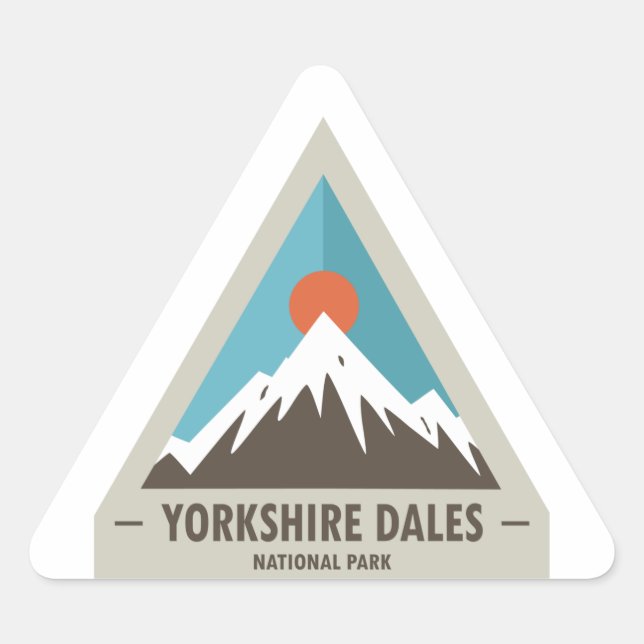 Sticker Triangulaire Parc national de Yorkshire Dales (Devant)