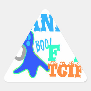 Sticker Triangulaire Parfait Boo ! TGIF Merci Dieu Son Vendredi Hakuna