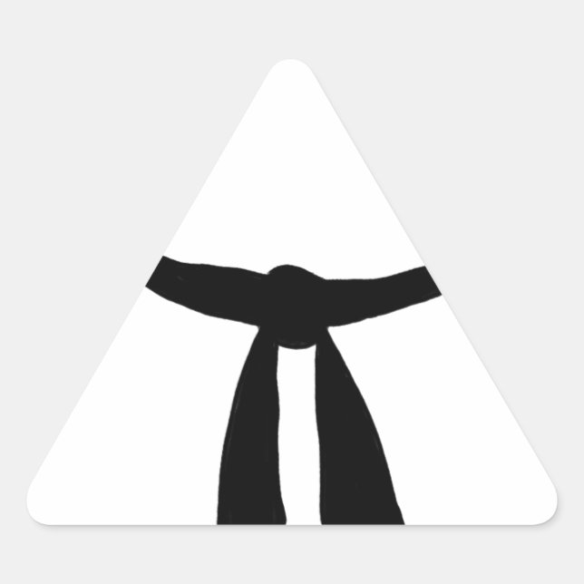 Sticker Triangulaire Partie de ceinture noire (Devant)