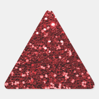 Sticker Triangulaire Parties scintillant Red Faux