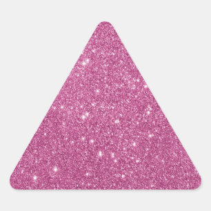 Sticker Triangulaire Parties scintillant rose-chaud