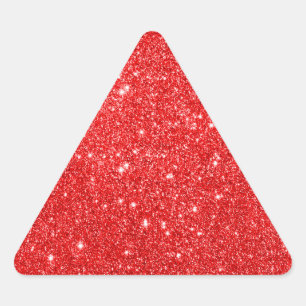 Sticker Triangulaire Parties scintillant rouge fille