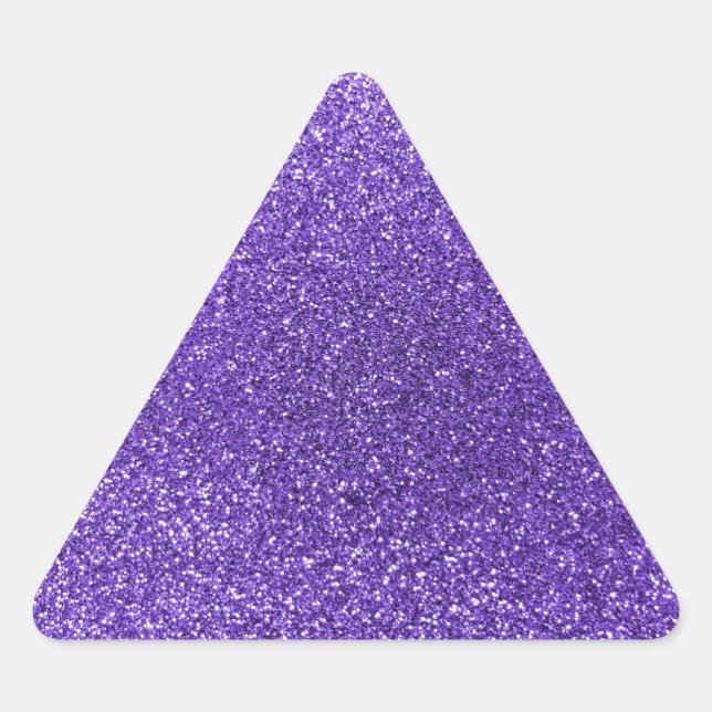 Sticker Triangulaire Parties scintillant violette (Devant)