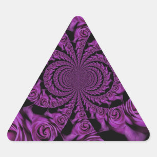 Sticker Triangulaire Passion violette : Royal Romance Roses