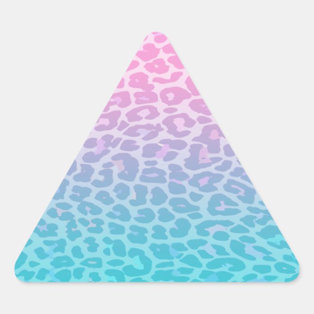 Sticker Triangulaire Pastel Ombre Leopard (Devant)