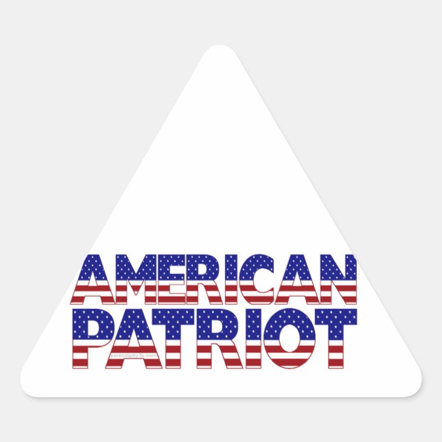 Sticker Triangulaire Patriote américain (Devant)