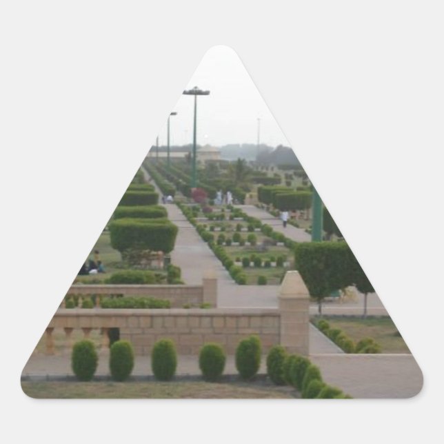 Sticker Triangulaire Paysage Pittoresque du parc Benazir Imprimer (Devant)