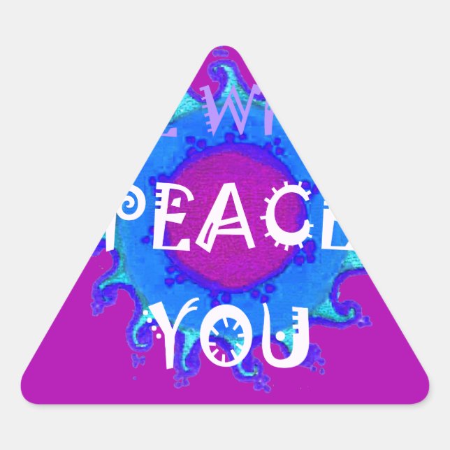 Sticker Triangulaire Peace Be With You Inspiration Print (Devant)