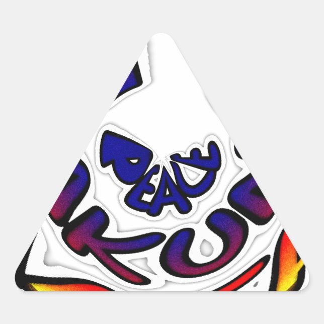 Sticker Triangulaire "Peace Hakuna Matata" (Devant)