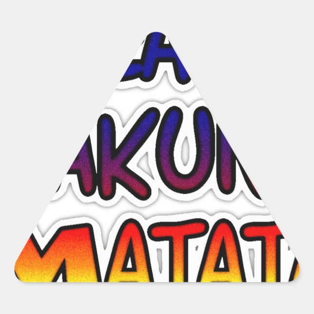Sticker Triangulaire Peace Hakuna Matata Gradient Art (Devant)