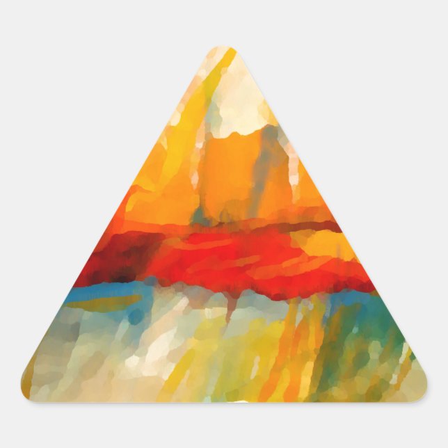 Sticker Triangulaire Peinture Abstraite moderne (Devant)