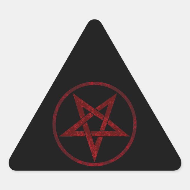 Sticker Triangulaire Pentagram Red Devil (Devant)