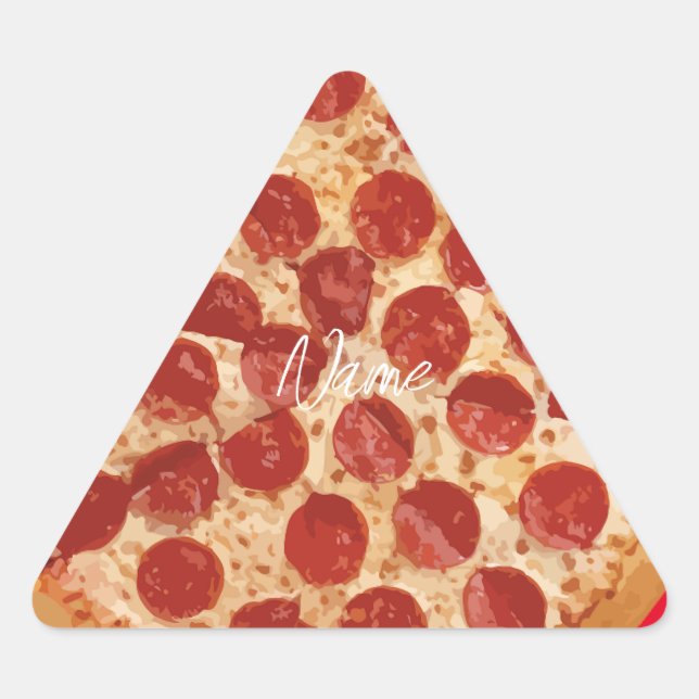 Sticker Triangulaire Pepperoni Pizza Thunder_Cove (Devant)