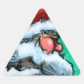 Sticker Triangulaire Père Noël