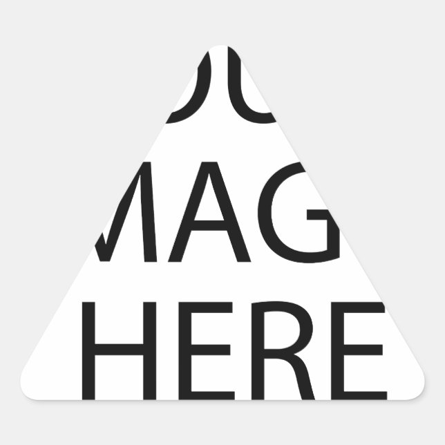 Sticker Triangulaire Personnalisé Personnalisé Votre Propre Photo & Tex (Devant)