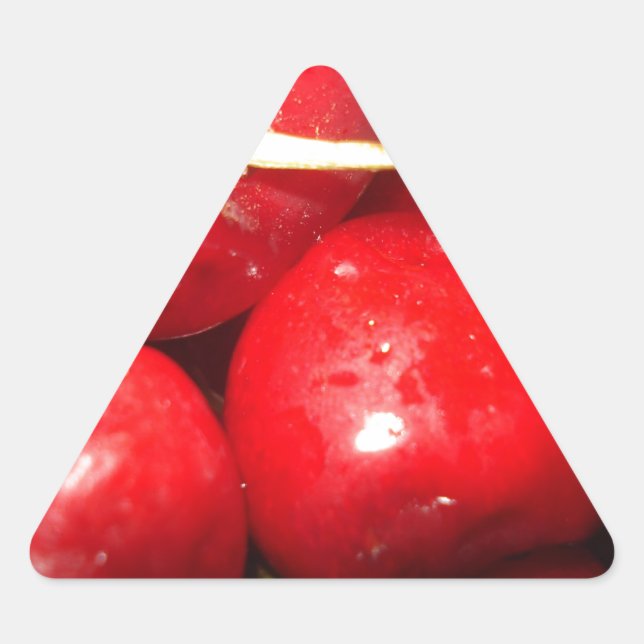 Sticker Triangulaire Photo de Cherries (Devant)