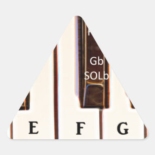 Sticker Triangulaire Piano Octave DO RE MI