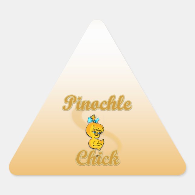 Sticker Triangulaire Pinochle Chick (Devant)