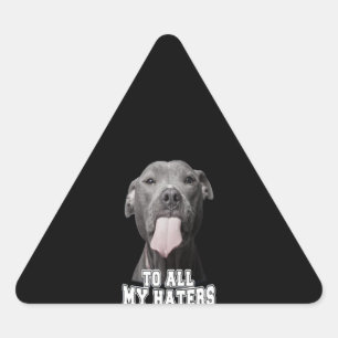 Sticker Triangulaire Pitbull