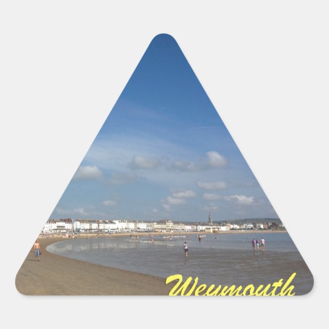 Sticker Triangulaire Plage de Weymouth (Devant)