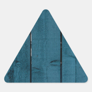 Sticker Triangulaire Planches de bois peint en bleu