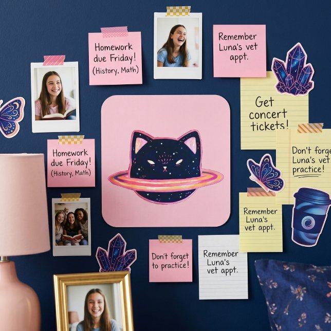 Sticker Triangulaire Planète Chat (Créateur téléchargé)