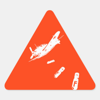 Sticker Triangulaire Plongeur F-Bomb (blanc)