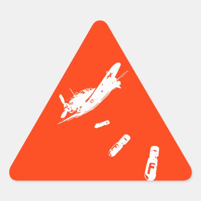 Sticker Triangulaire Plongeur F-Bomb (blanc) (Devant)