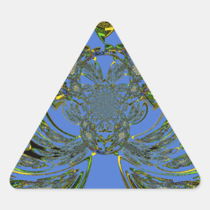 Sticker Triangulaire Poisson de plumes