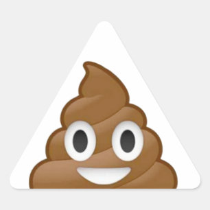 Sticker Triangulaire Poop émoji