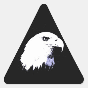 Sticker Triangulaire Pop Art Bald Eagle