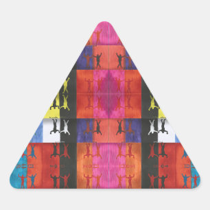 Sticker Triangulaire Pop art n°1 par Yeshaya Dank - unité et harmonie
