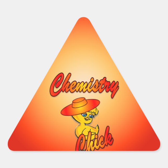 Sticker Triangulaire Poussin #5 de chimie (Devant)