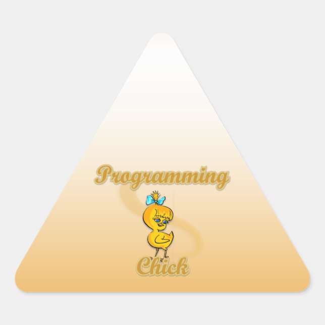 Sticker Triangulaire Poussin de programmation (Devant)