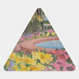 Sticker Triangulaire Prescott Park Garden Poppies Portsmouth NH